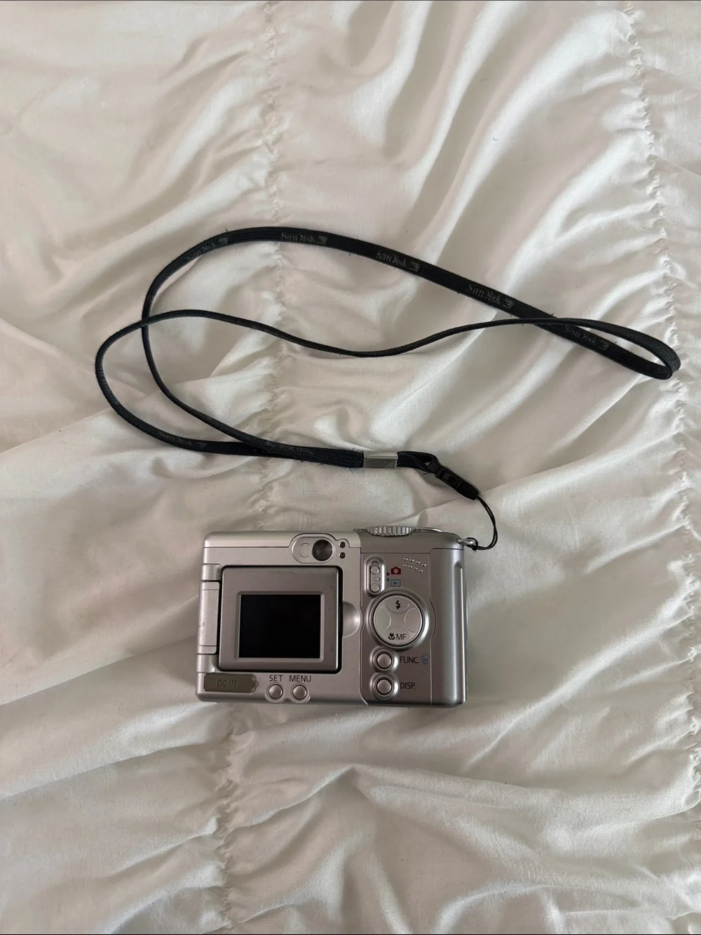 Canon Silver Compact Point-and-Shoot Digital Camera with Wrist Strap